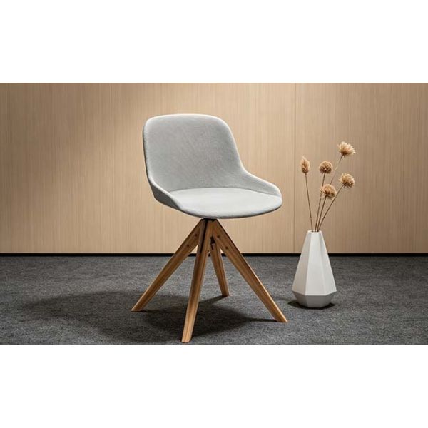Swivel Restaurant Chair And Table Fabric Upholstered Restaurant Dining Chairs Beech Tapered Legs