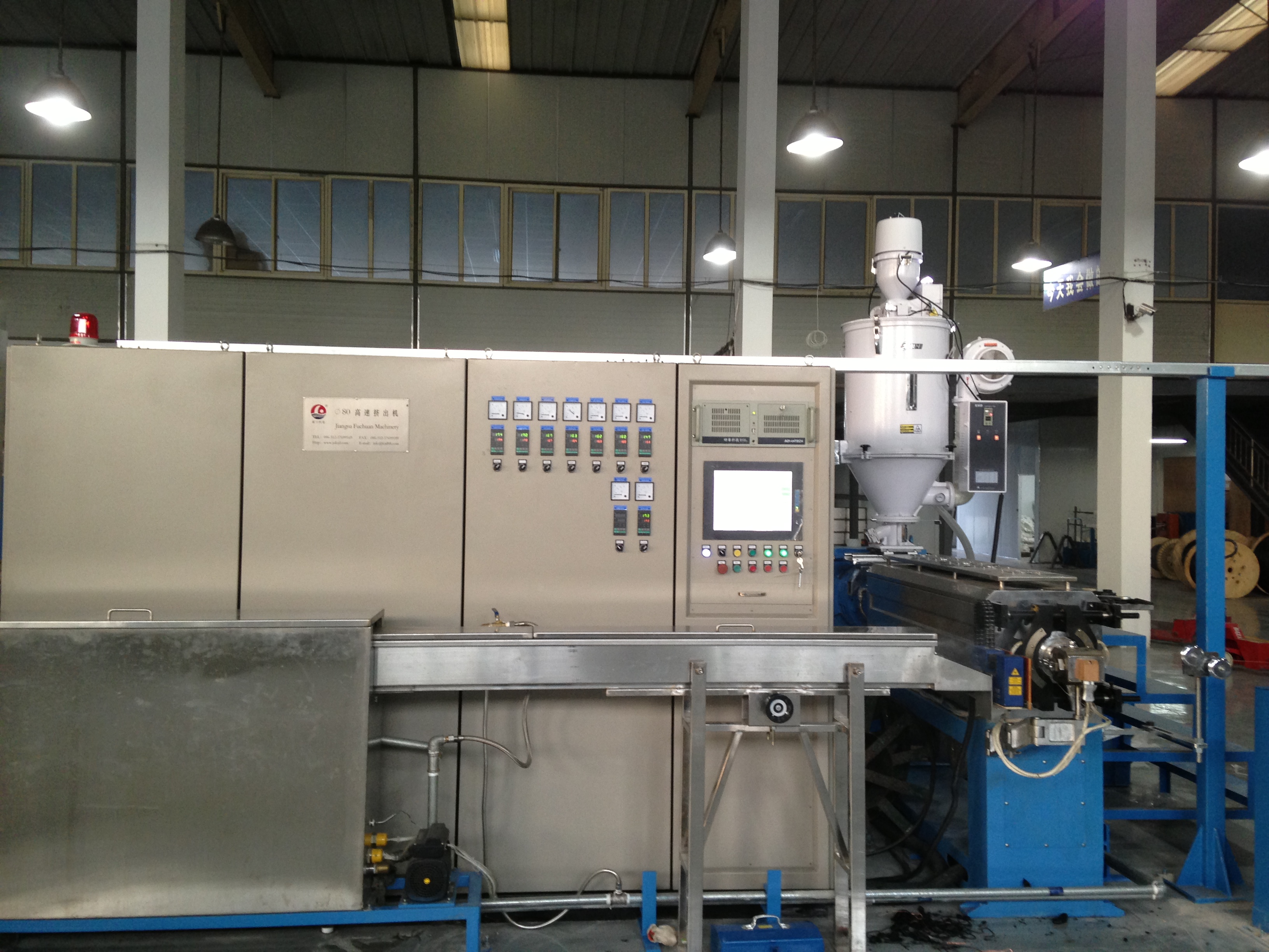 PP PE PVC Extrusion Machine 800M / Min Linear Speed For Core Wire Extrude