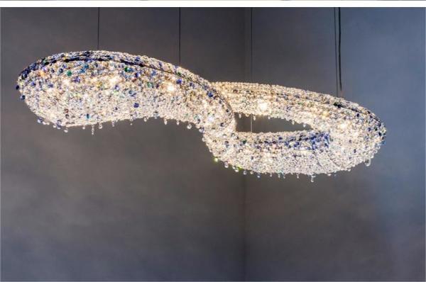 Art Light Luxury Crystal Chandelier para sala de estar Restaurante Hotel Lobby