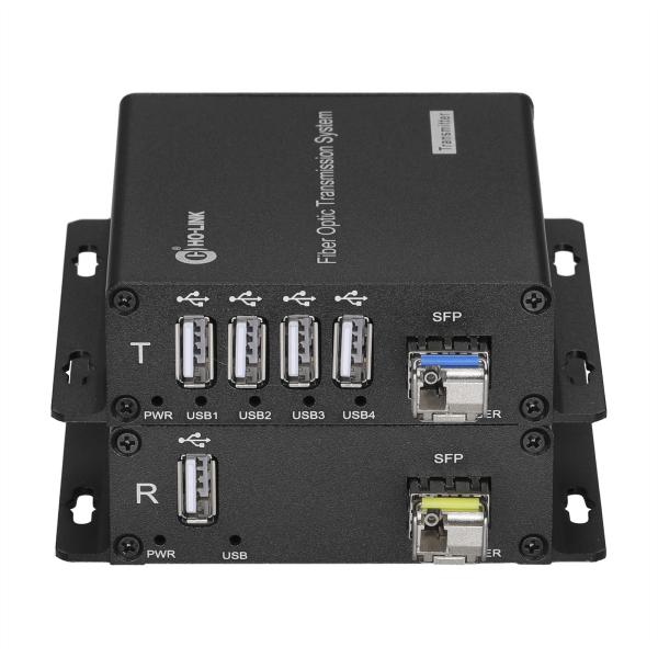 4-Channel USB2.0 Signal Extension up to 20km with USB to Fiber Converter for Smooth Data Transfe