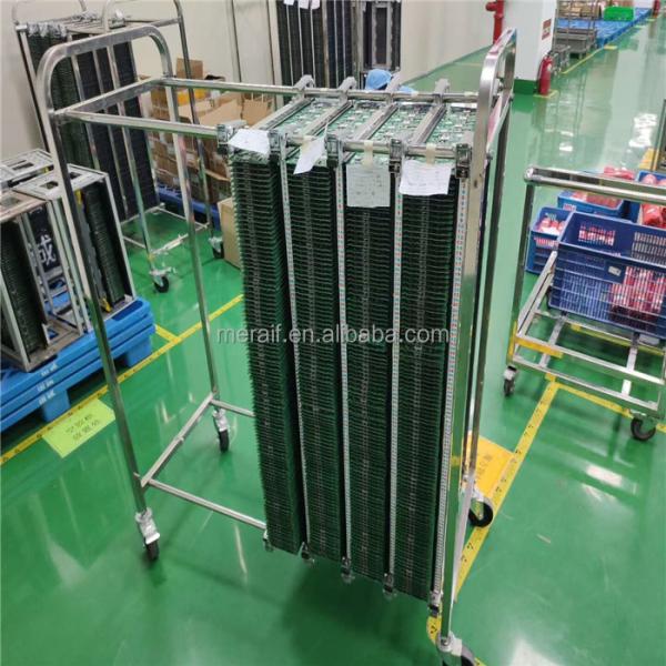 Тележка оборачиваемости вагонетки нержавеющей стали Meraif оптовая ESD/ESD/противостатический PCB покрывают вагонетку хранения