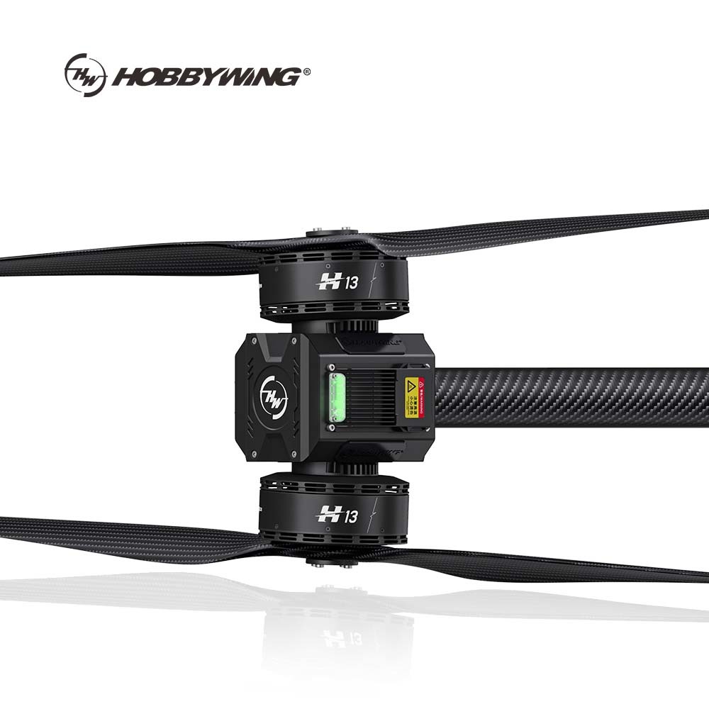 High Altitude 4KW Hobbywing H13 Coaxial Combo 45kg Rated Thrust Cw Ccw Large Brushless Motor Drone Engine With 57 Inch Propeller