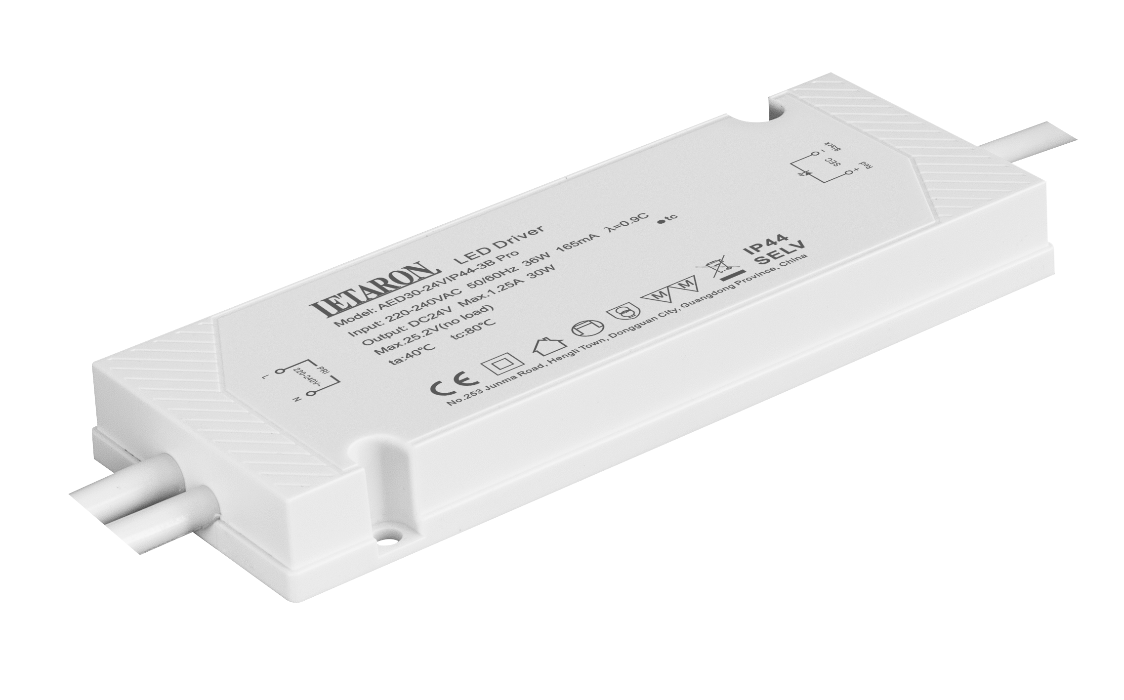 30W IP44 Waterproof Flicker-Free LED Driver for Bathroom Mirror LED Strip Light