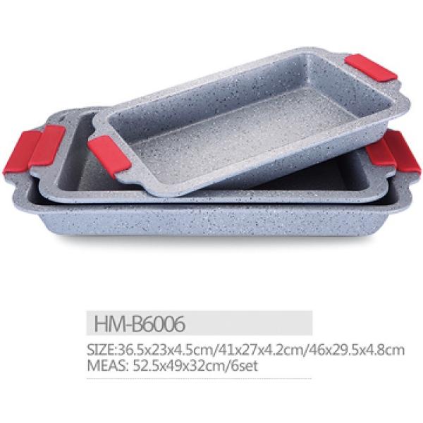 Carbon steel High strength non stick marble coating bread pan cookware bakeware