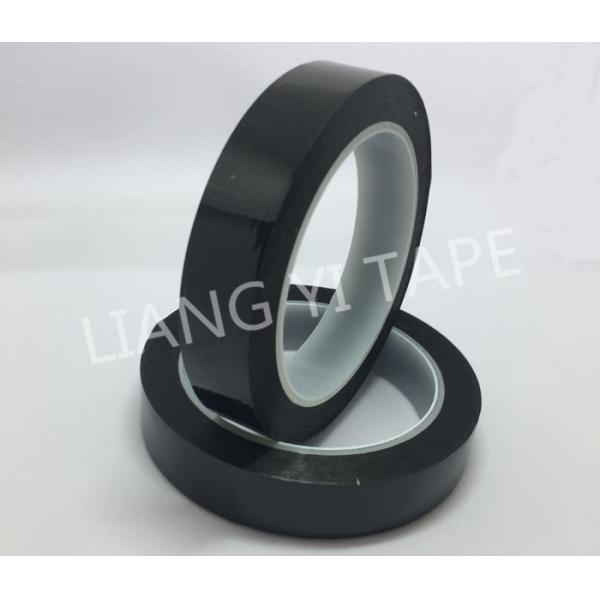 Single Side Coated Black Electrical Tape , 2 Mils Polyester PET Film Flame Retardant Tape