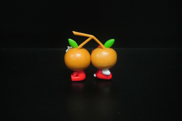 Orange Fruit Custom Plastic Toys Hard Figure Lovely For Promotion Gift