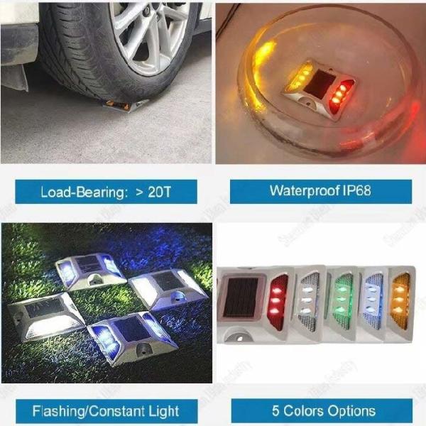 Cast Aluminum LED Solar Road Studs For Road Traffic Safety Warning