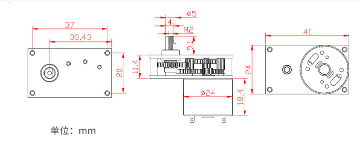 Вал мотора d шестерни dc шестерни 6V металла мотора 6V 37RPM DC мотора ZB4124-310 клапана ASLONG мини низкоскоростной
