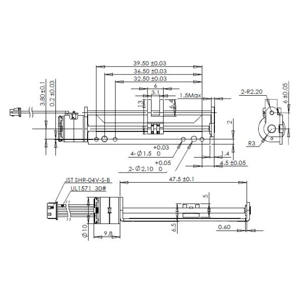Мотор 3.3vDC Китая 10mm микро- линейный шагая участок 2-2 угла шага 18 градусов двухполярный