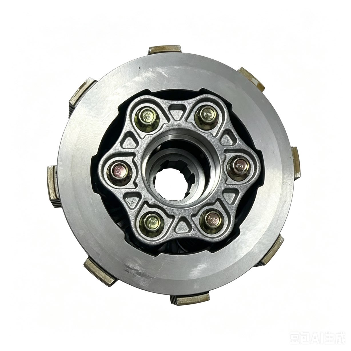 CG200 Complete Clutch Assembly With Clutch Drum Cover, 35mm Inner Hub Bore, 6 Column Springs 6 Friction Plates, Replacement Clutch Kit for 200cc Cargo Tricycle