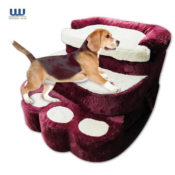 Уникальные лестницы собаки 3-Step Мягко не сместить Washable кровать собаки укладывает с 3 лестницами собаки шага