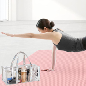 Tote Bag for Women Clear Gym Bag PVC Beach Bag Sports Duffel Bag with Durable Metal Zipper (One Clear Bag)