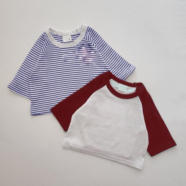 Стиль цветов тройника 2 рукава Raglan вышивки Mickey младенца одежд заплатки 100% хлопок слишком большой