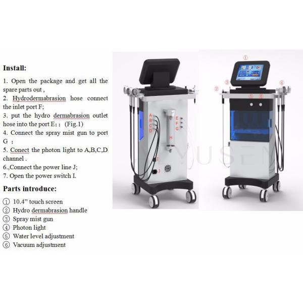 Корка Aqua заботы кожи машины Microdermabrasion красоты H202 гидро очищая 8 в 1