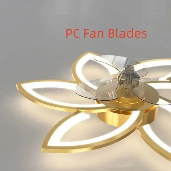 Remote Control Living Dining Table Room Bedrooms Fan Lighting Fixtures Petals led Ceiling fan light(WH-CLL-57)