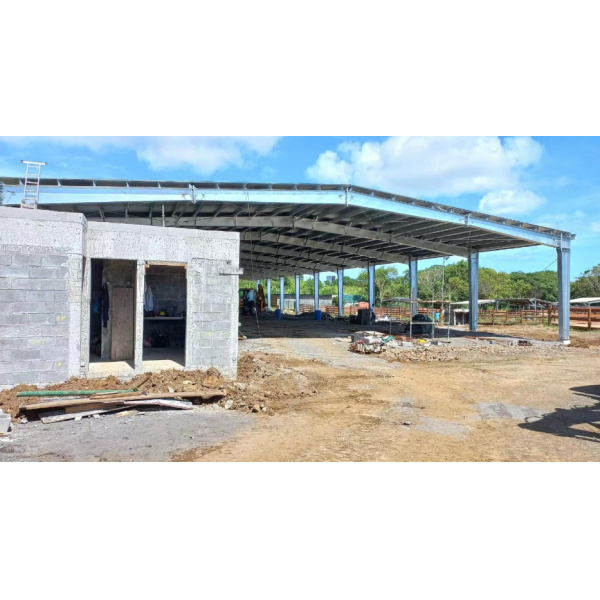 Prefabricated Steel Building with 50 Years Lifespan Corrosion Resistant and Automatic Ventilation System