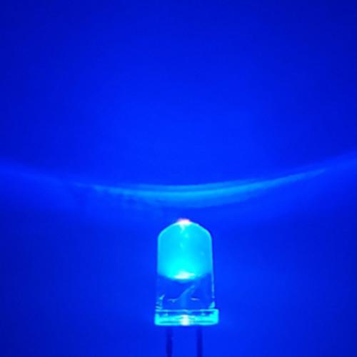 5mm Blue Color 460-470nm 500-1000mcd Round Clear Lens Candle Flickering Flashing LED Diode