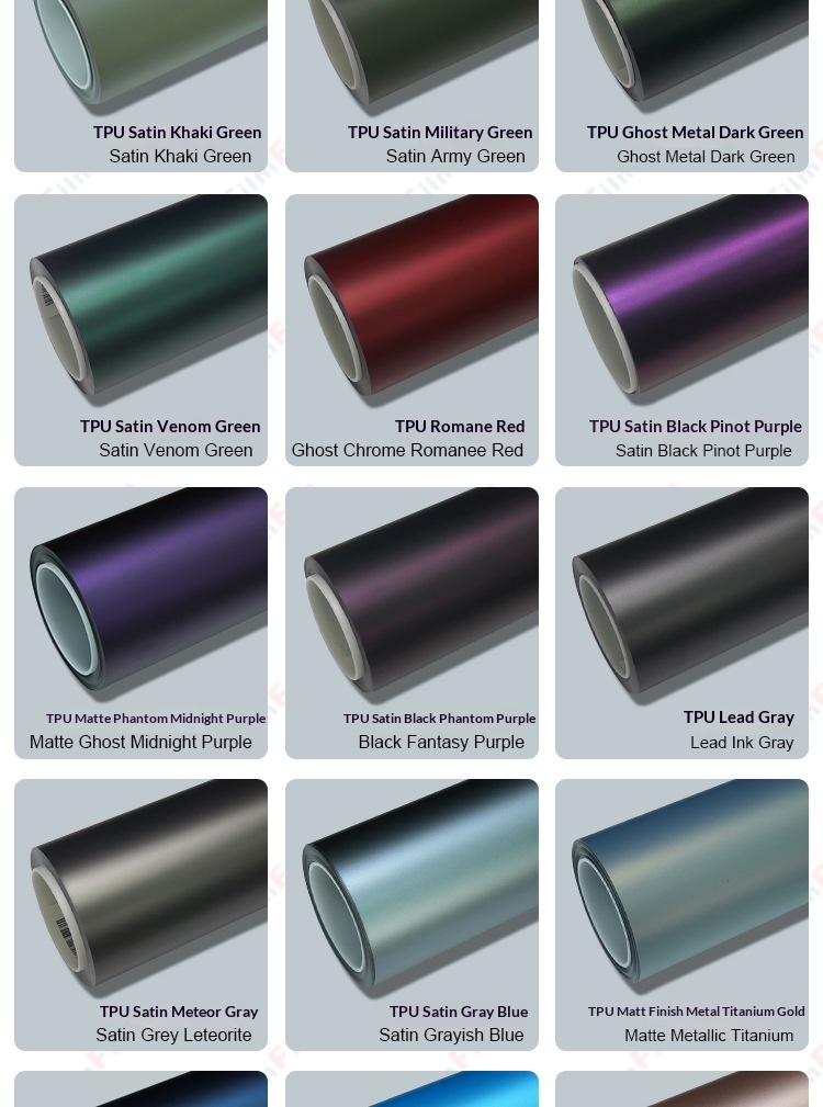 Car PPF TPU color modification film, vehicle film, PPF film, PPF carbon fiber, PPF color-changing film (dry installation)