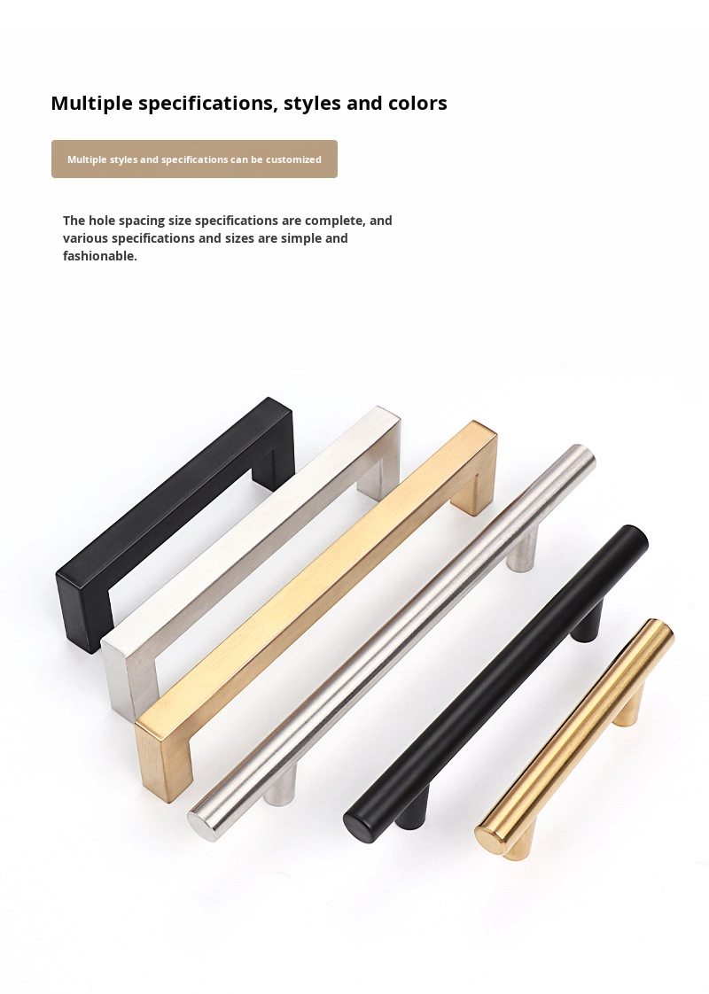 Modern Simple Stainless Steel Single Hole Furniture Handle Small Long Cabinet Door Knobs for Living Room Wardrobe Hardware