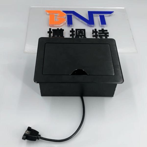 Aluminum Alloy Floor Stand / Table Mount Desktop Flip Up Power Socket Box
