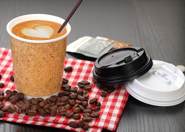 8oz 12oz Takeaway Coffee Cups Paper Drinking Cups with Plastic Cover