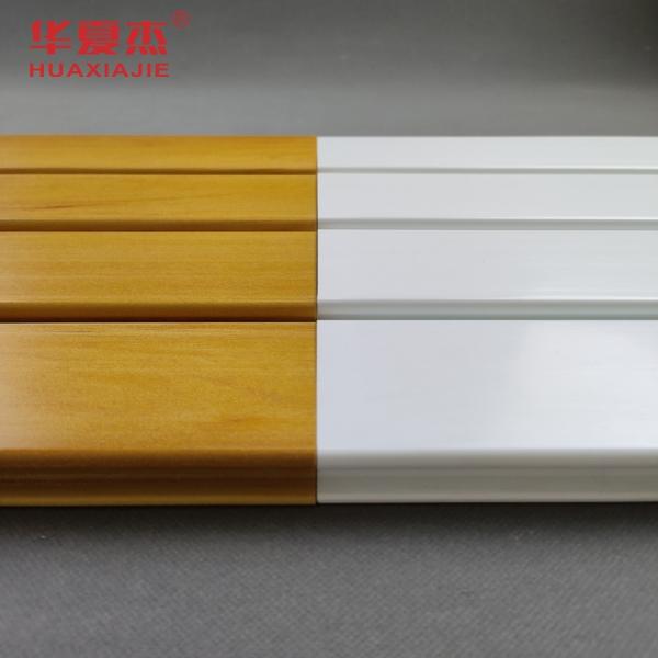 Wood Grain PVC Slatwall Panels  Waterproof PVC Garage Panel