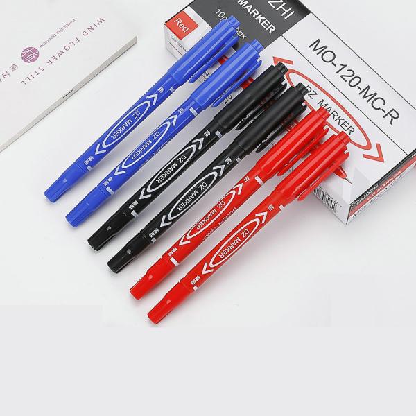 Двойная ручка для маркировки на белом доске с круглой кнопкой щетки и шириной письма 0,5/1,5 мм