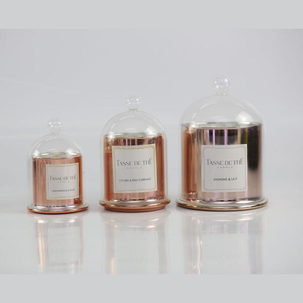 Decoration / Gift Soy Wax Home Scented Candles With Domed Glass Cap