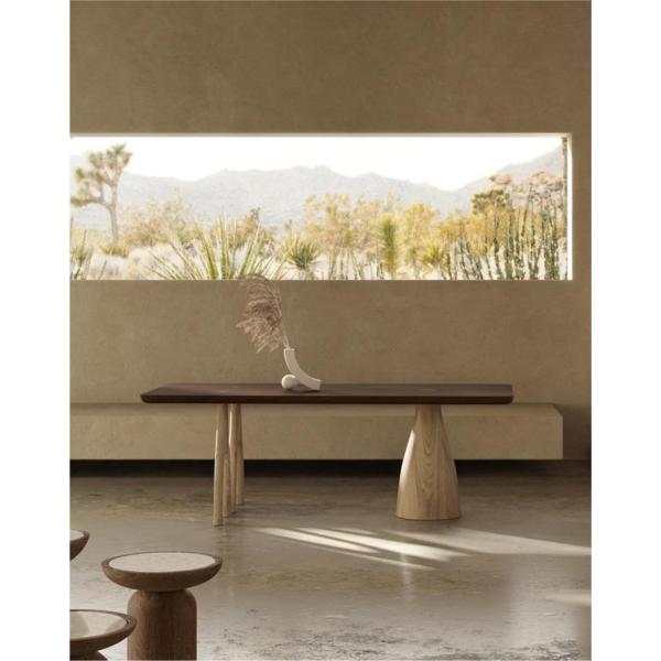 Solid Oak Wood Rectangle Dining Room Table 8 Seater ODM