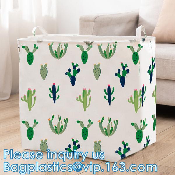 Laundry Baskets with Easy Carry Handles, Hamper, Folding Washing Bins, Family Laundry Room Bathroom
