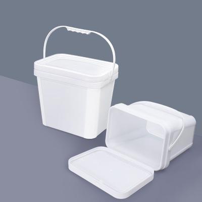 Container de balde de plástico retangular fornecido