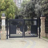 Diseño de puertas principales de estilo moderno de hierro puertas de cercas de piquete de acero