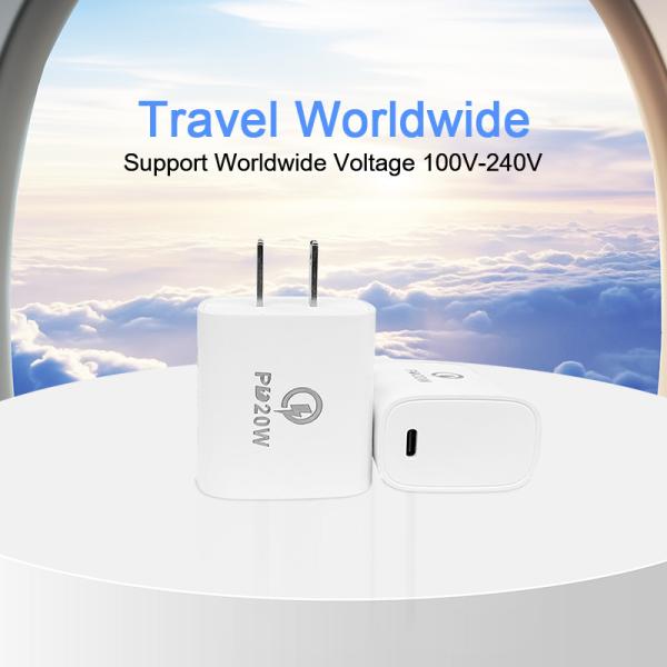 White 2.22A 9V 20W Fast Charger GaN With Over Current Safety Protection