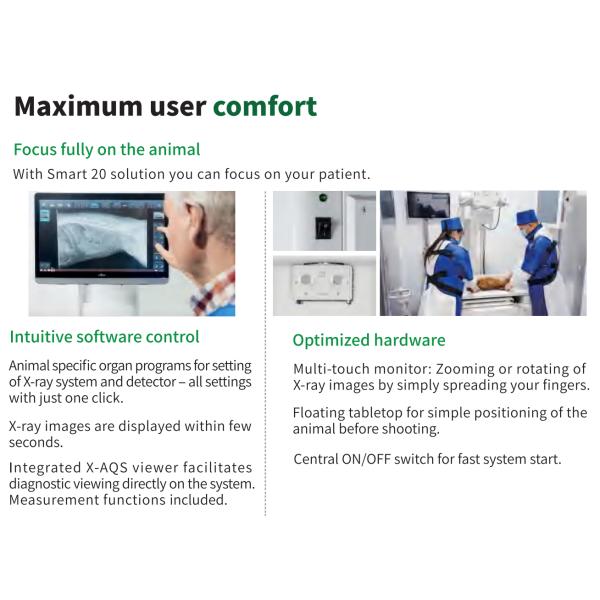 Ветеринарная медицинская рентгеновская система 40 - 125 кВ полностью сосредоточена на животном
