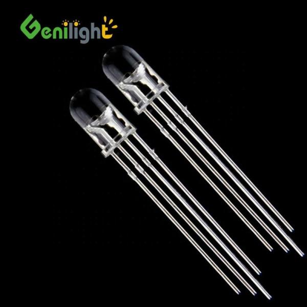 Clear 3mm/5mm/8mm/10mm LED Diode with Ultra Bright 4-Pin Round Top Emitter Description -