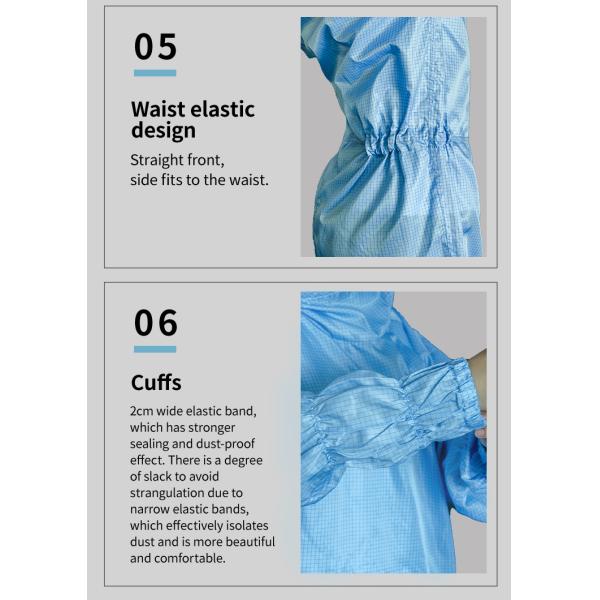 чистой комнаты одежд предохранения пыли одежды корпии халата esd носка чистой комнаты свободной от противостатической анти- статическая