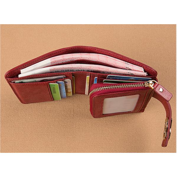 Purse lady short 2019 leather zipper folding card bag integrated fashion women's multi-function small wallet