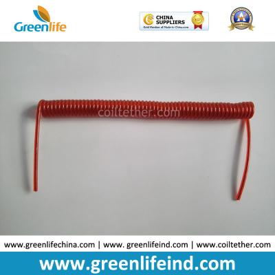 Tool Coil Lanyard Cable Steel Wire Core Red Color Good Leash Coil Cord