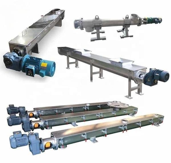 Cement Flexible Auger Feeder Stainless Steel Screw Conveyor With Heat Resistant