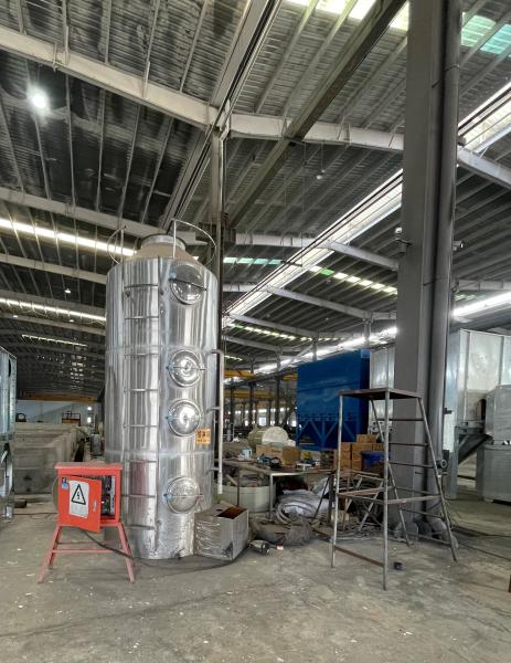 Vertical Installation Exhaust Gas Treatment Equipment Temperature Removal Of Hydrogen Sulfide