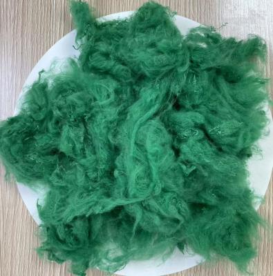 Recycled Polyester Staple Fiber 1.5D 38mm Emerald Green