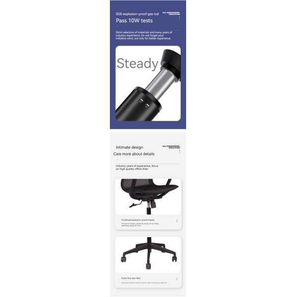 Functional and Durable Office Study Writing Computer Chair in Scandinavian Style