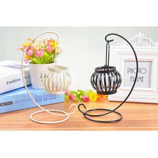 Vintage Pumpkin 300g Metal Candle Holders For Decoration