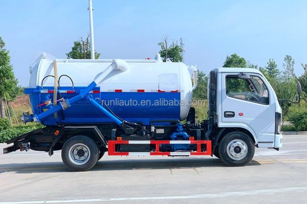 Factory  DFAC Dongfeng Sewage Suction Tank Truck Small  Mini Vacuum Suction Septic Sewage Suction Truck