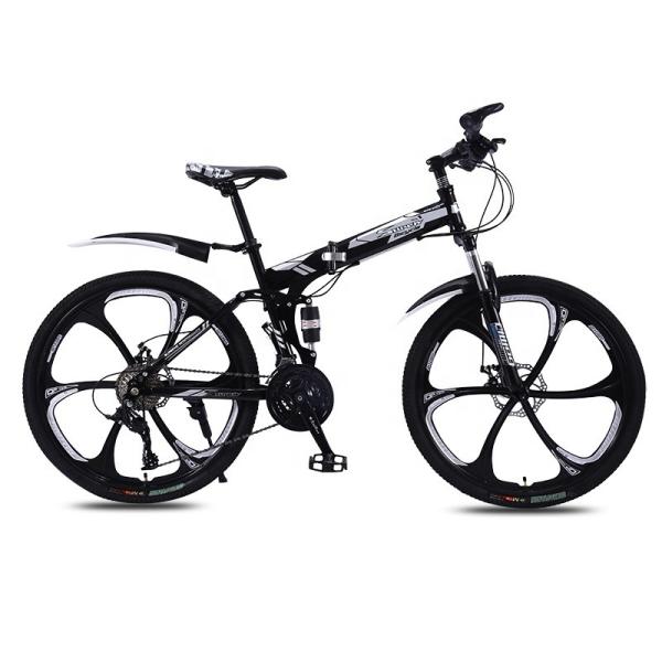 20 24 26 Inches Customized Full Suspension Folding Mountain Bike Black Silver White Blue Carbon Steel Bicycle