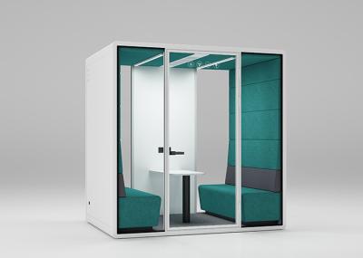 Large Sound Proof Office Meeting Booth With Door Closer For 4 - 6 Person