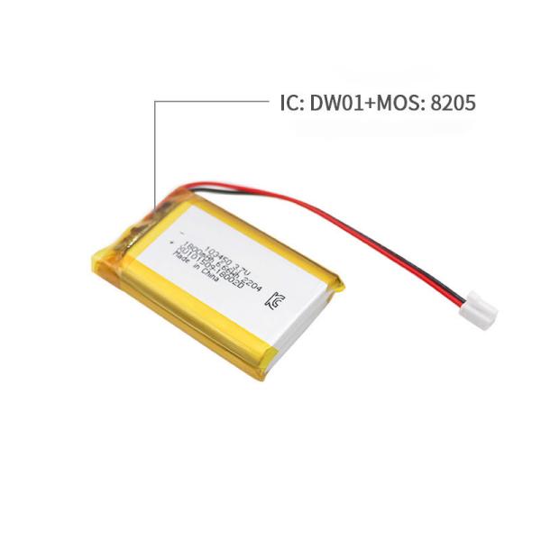 Rechargeable Li Lithium Polymer Batteries 103450 3.7 V 1800mah Lipo Battery