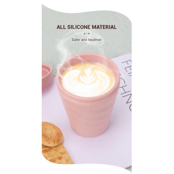 Силиконовый стакан с водой 8 унций / 12 унций / 16 унций Нетоксичный, без BPA, многоразовый, долговечный