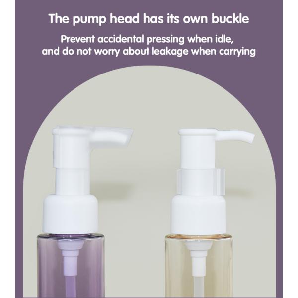 PET cleanser oil pump bottle 100ml PCR material packaging