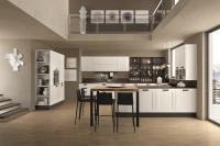 Armarios de cocina modulares de madera de color blanco